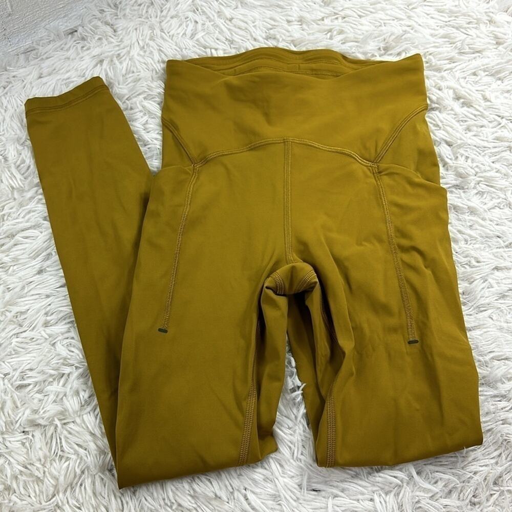 Lululemon Power Thru High-Rise Tight 25" Gold Spice